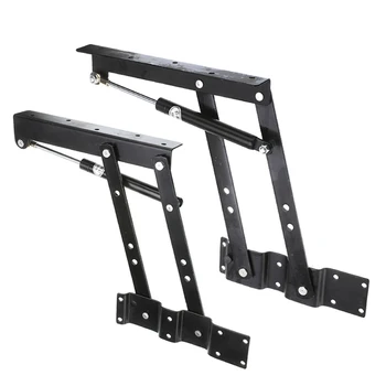 

2pcs Folding Spring Tea Table Hinge Furniture Lift Up Top Mechanism Hardware Lifting Rack Shelf For Coffee Computer Table
