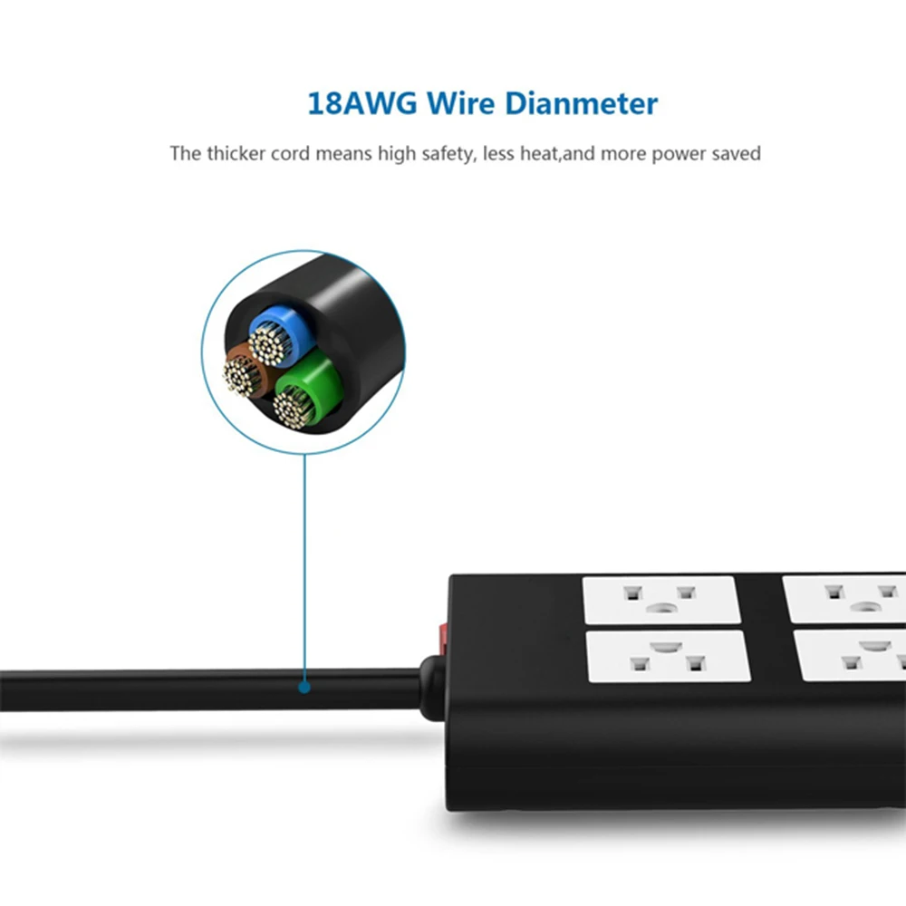 USB power Strip США электрическая розетка с USB удлинитель настольная розетка 10A Защита от перенапряжения 2 м удлинитель