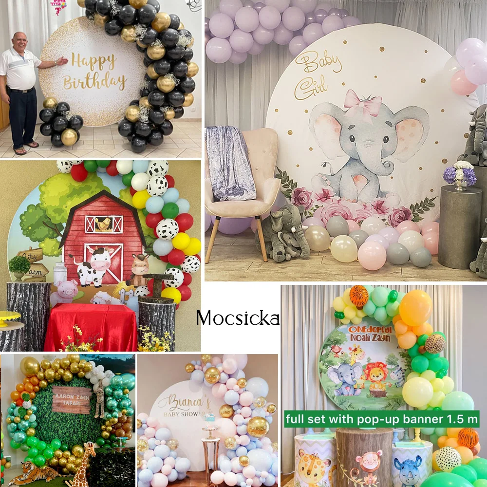 Arriere Plan Rond Theme Elfes Papillon Anniversaire Nouveau Ne Danseuse De Ballet Gateau Smash Cercle A Points Dores Accessoires Photo De Fete Aliexpress