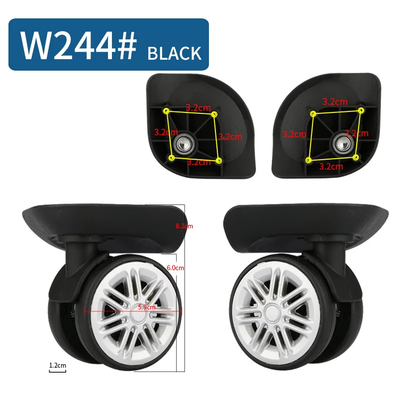 Luggage wheel, password, luggage, aircraft box, universal pulley, mute wheel, shock absorption reinforcement, 14 inch 16 inch