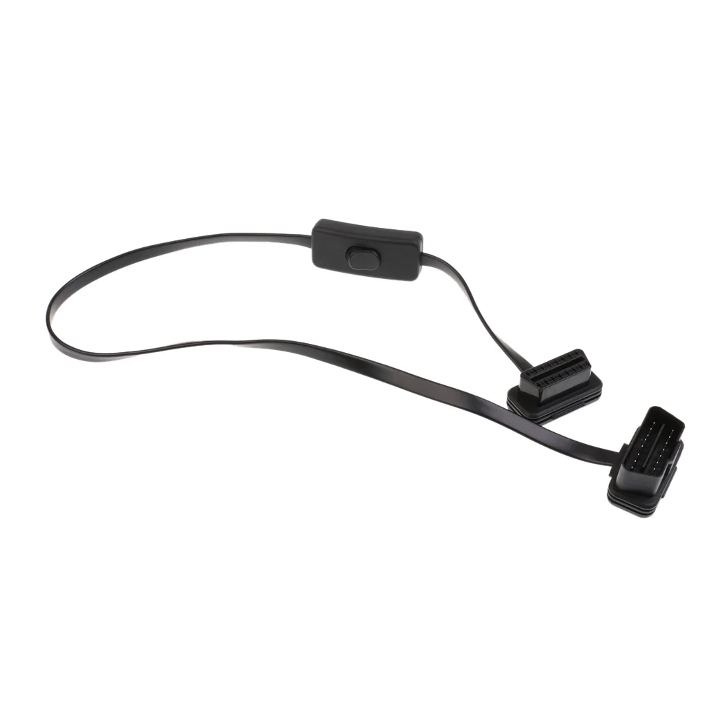 

16 Pin Male to Female OBD2 Cord Extension Diagnostic Cable With Power Switch