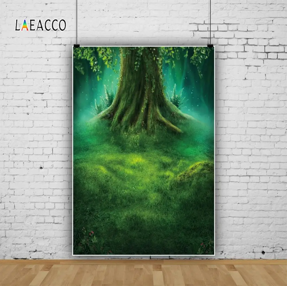 

Laeacco Fairytale Forest Green Grassland Scenic Child Party Home Decor Photo Background Photography Backdrops For Photo Studio