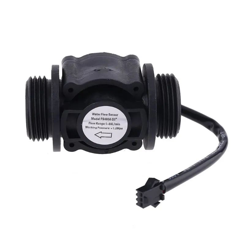 

G1" Water Flow Hall Effect Sensor Switch Flow Meter Flowmeter Counter 1-60L/min