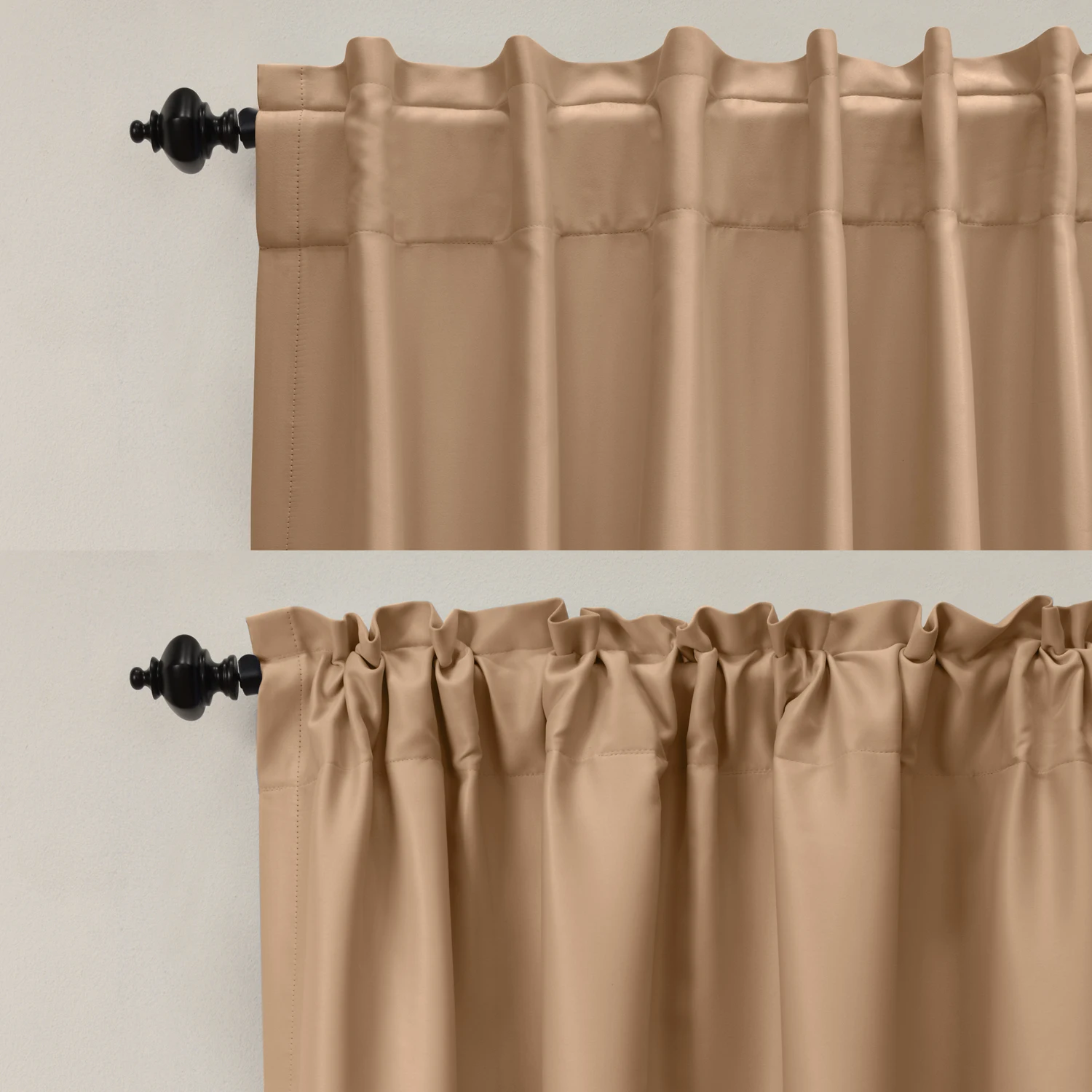 Solid Color Thermal Insulated 90% + Blackout Curtains for Living Room Bedroom Gray Black Blue Thick Window Curtain Treatment