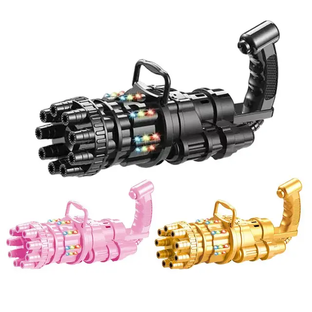 New Kids Automatic Gatling Bubble Gun Soap Bubbles Machine Summer Gatling Blower Bath Toys Outdoor Party Wedding Bubble 3