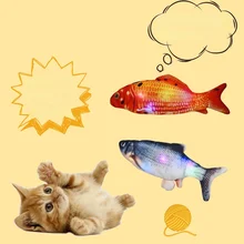 Jouet pour animal de compagnie, Simulation de poisson en mouvement électrique, USB, poisson réaliste, amusant, chat, chien, chaton, chiot, à mâcher, à gratter