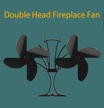 Ventilador de fogão a calor pequeno do fã da lareira da cabeça três da dupla para os fãs do fogão da pelota lareira f fogo do fogão de madeira de ecofan