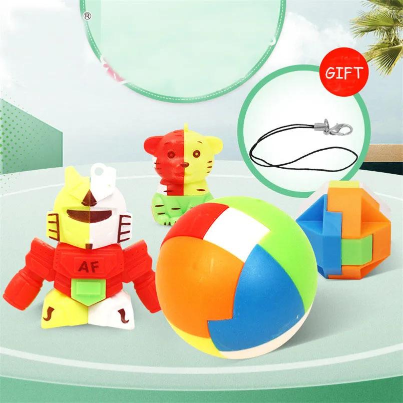 12 шт./компл. DIY 3D Пластик головоломки для детей игрушки Винтаж Kongming Любань замок интеллектуальная головоломка для детей, кубик для взрослых забавная игрушка Подарки