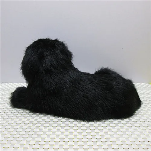 Fancytrader Cute Lifelike Animal Black Dog Plush Toy Realistic Dogs Decoration Gift 2 Models Simulation Newfoundland Dog Toy  (17)