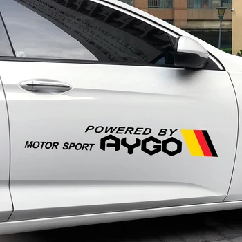 

2PCS Car Motor Sport PVC Stickers For Toyota AYGO Auto Door Side Vinyl Decals Graphical Decor Reflective Car Styling Accessories