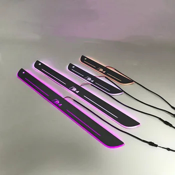 

LYQ led moving door scuff for AUDI S4 ynamic door sill plate welcome lamp lining overlay Flow/fixed light