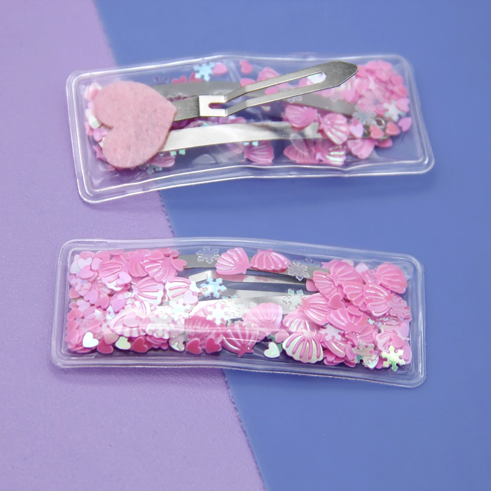 David accessories 70x30 мм 25 шт./лот блесток прозрачный Заколки для волос заколки DIY заколки детские головные уборы для девочек, 25Yc7345