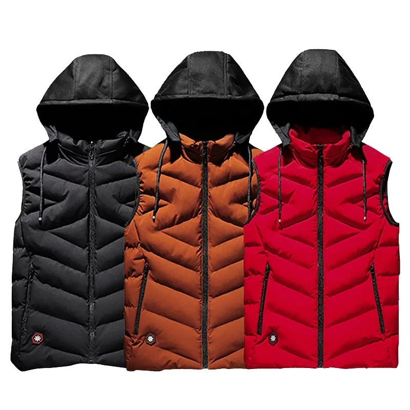 Хлопковый мужской жилет размера плюс, большой 6XL, 7XL, 8XL, большой повседневный зимний жилет без рукавов, Мужская Толстая теплая парка с капюшоном, куртка, жилет