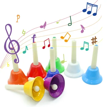 

Montessori Musical Material Rhythm Band 8 Note Metal Hand Bells Instrument Teaching Aids Early Learning Educational Toys L1364H