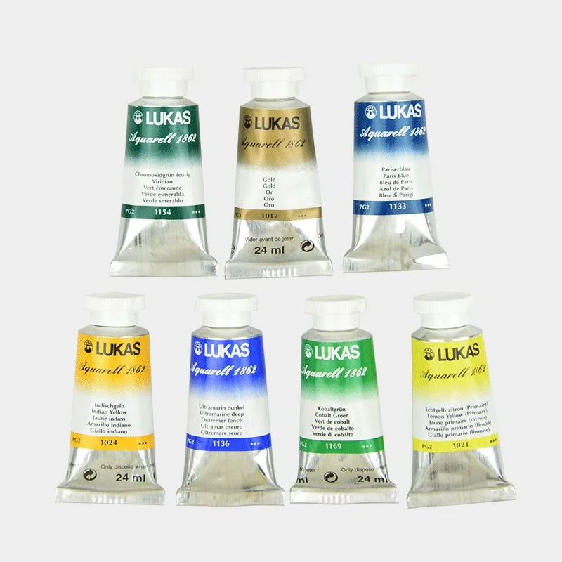 Germany imported LUKAS aquarelle 1862 artist watercolor paint 24ml 70 colors 3