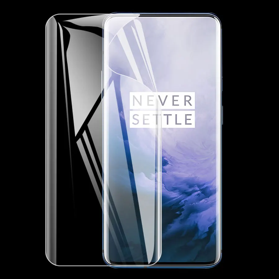 2 шт передняя+ задняя мягкая прозрачная Гидрогелевая пленка для OnePlus 7 Pro 3D полное покрытие TPU пленка Защита экрана для OnePlus 7 6 6T 5T