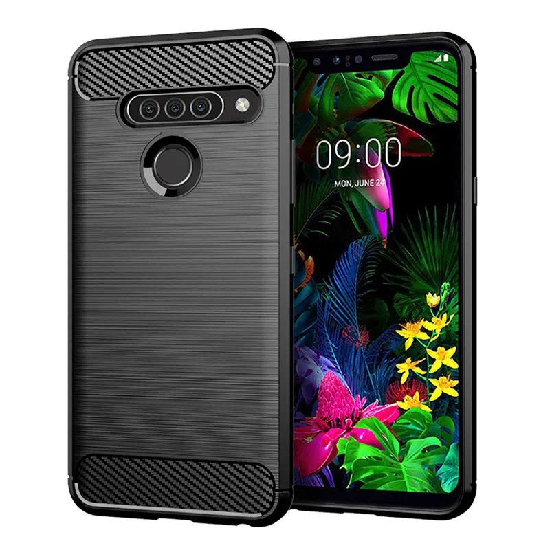 Углеродное волокно чехол для LG G8S ThinQ G6 G7 K8 K10 K40 K12 плюс Max Q Stylus Q6 Q7 X5 G9 один Stylo 5 W10 V30S V35 V40 V50 чехол