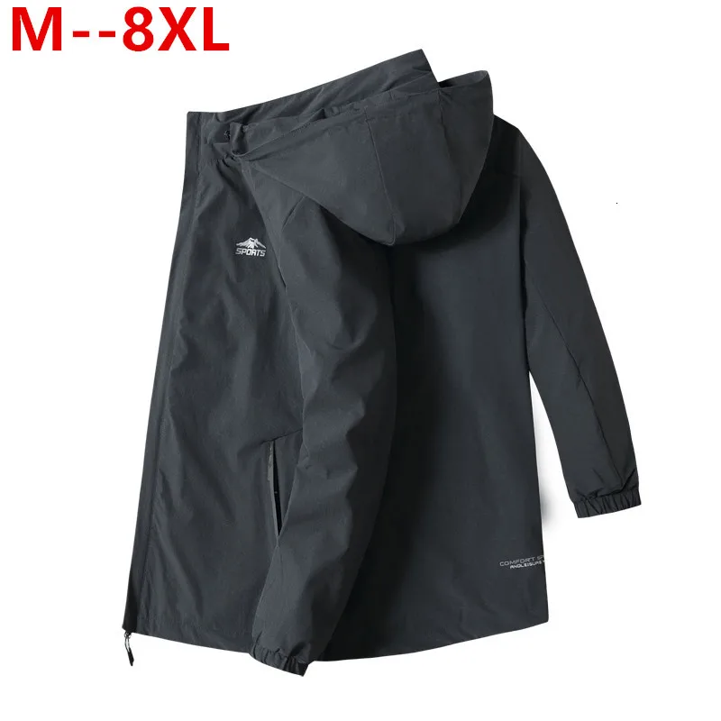 6XL 8XL Мужская спортивная куртка весна осень тонкая Военная ветровка с капюшоном на молнии куртки мужские s пиджаки кардиганы, которые спрячут от солнца jaqueta