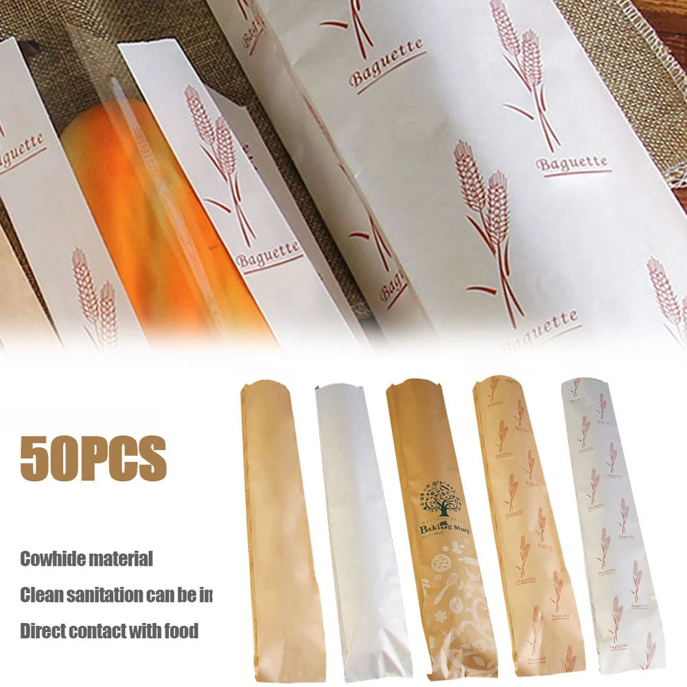 Sac à Baguette Long 10x4x59CM, en papier Kraft, pour fenêtre, blé, arbre  sain, 50 pièces | AliExpress