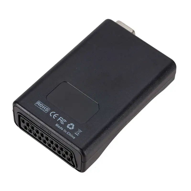 Vga к Scart видео аудио конвертер адаптер с дистанционным управлением Usb Dc кабель питания и Vga кабели