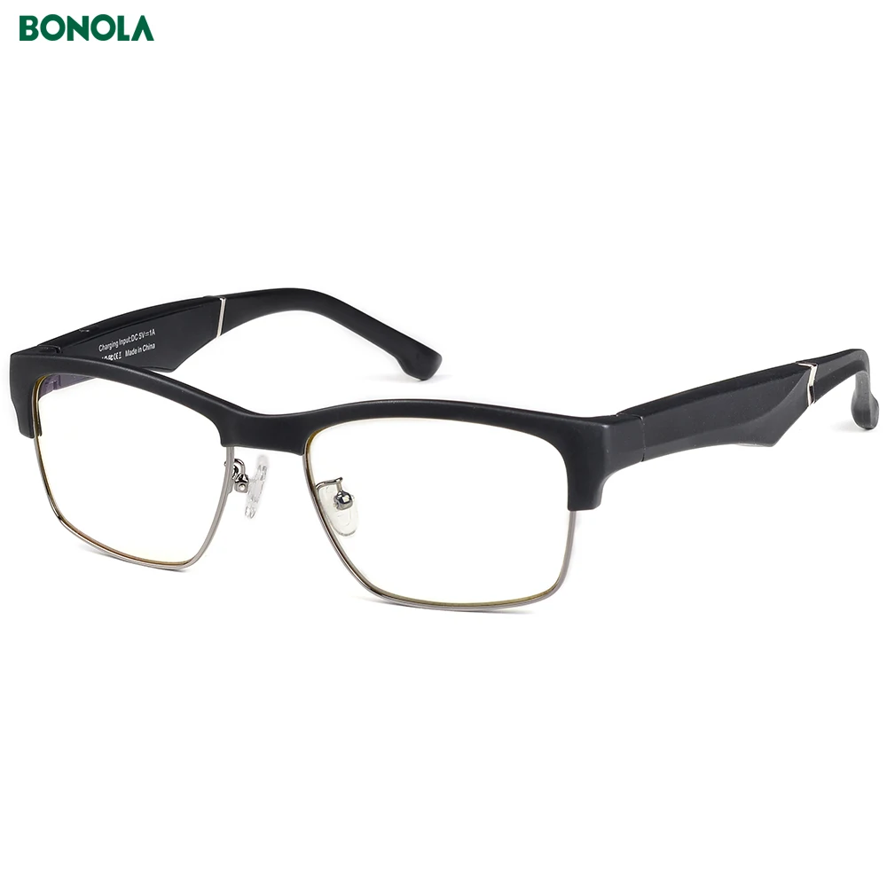 Bonola Bluetooth BT5.0 Headset Smart Glasses Anti-blue light Sports Wireless Headphones Built-in Speaker Fashion Waterproof
