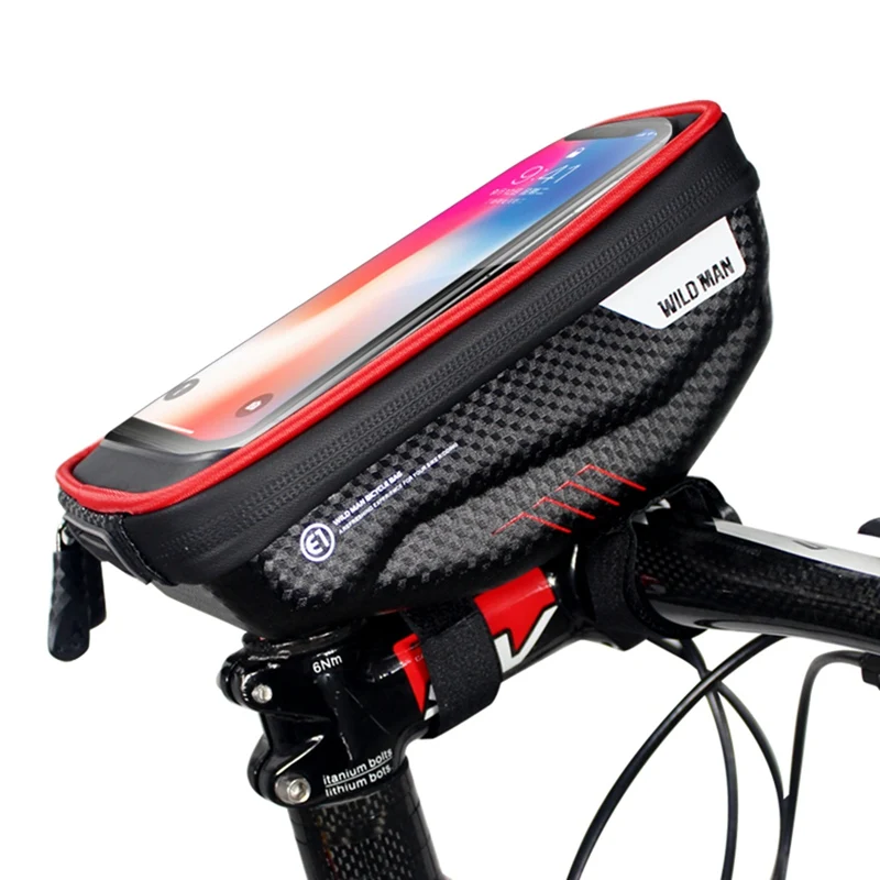Передний Руль Велосипеда Сумка водонепроницаемая молния сенсорный экран непромокаемый Жесткий Чехол для велосипеда 4,7-6,2 дюймов телефон