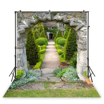 

HUAYI stone door backdrop background wedding themed party screen photography props decorate video xt- 6414