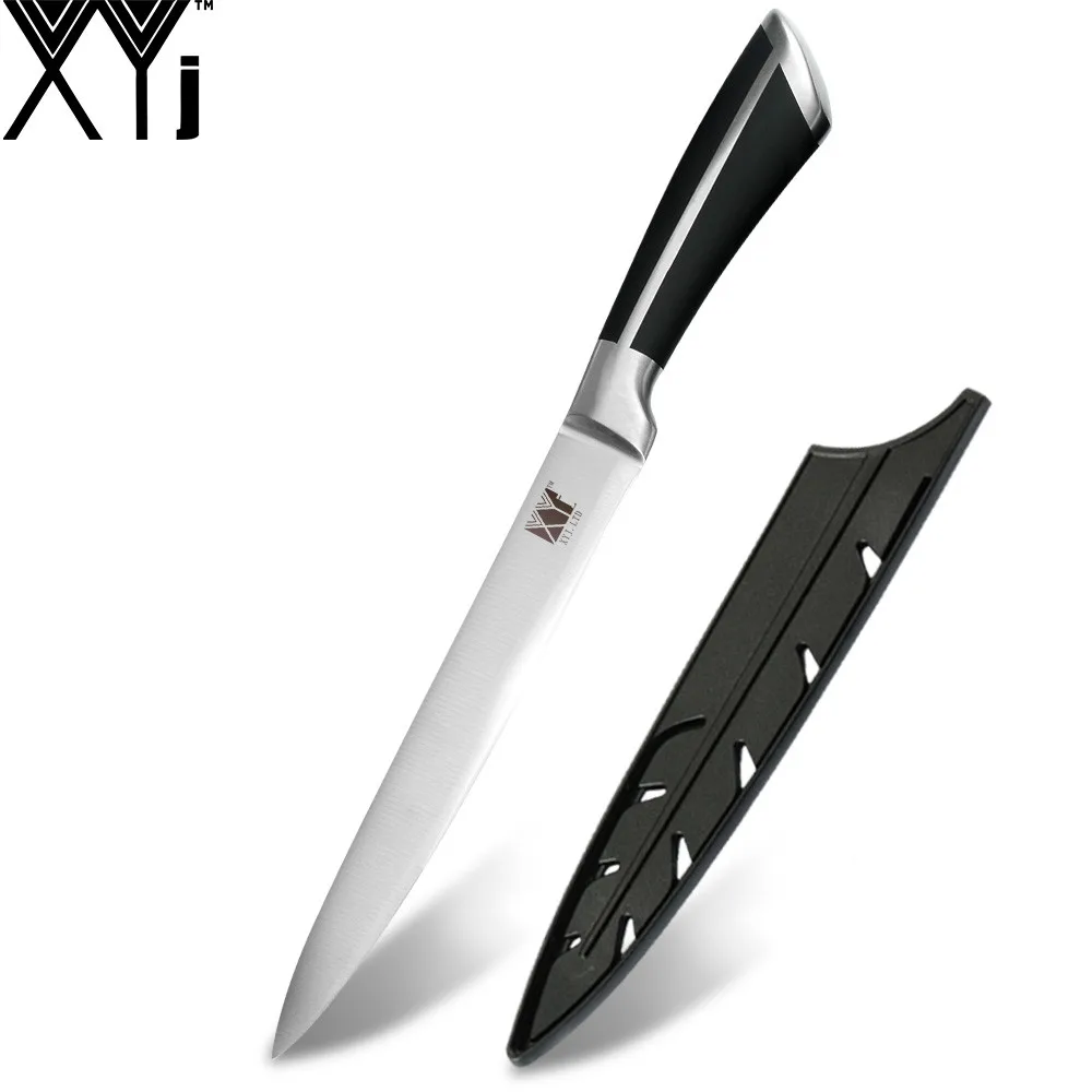 J.8 slicing knife XYj, 7 шт., набор кухонных ножей для приготовления пищи, магнитный держатель для ножей, 8 '', нож для нарезки хлеба, 7'', Santoku, 5 '', универсальный, 3,5'', ножи для очистки овощей - Цвет: J.8 slicing knife