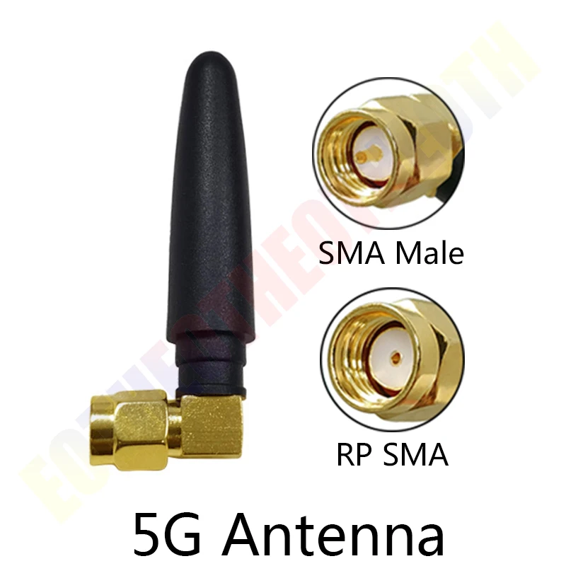 EOTH 2pcs 5ghz sma male 3dbi 5cm WIFI antena IPX ipex 1 SMA female pigtail Extension Cable pbx iot module antena