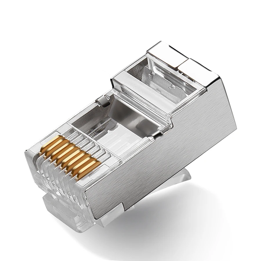 Xintylink 1000 шт. rj45 разъем ethernet кабель штекер cat5 cat5e сеть 8P8C металлический экранированный модульный мужской keystone stp jack