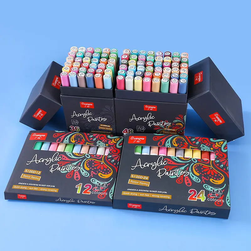 48 Colors Acrylic Paint Marker pen Art Marker Pen for Ceramic Rock