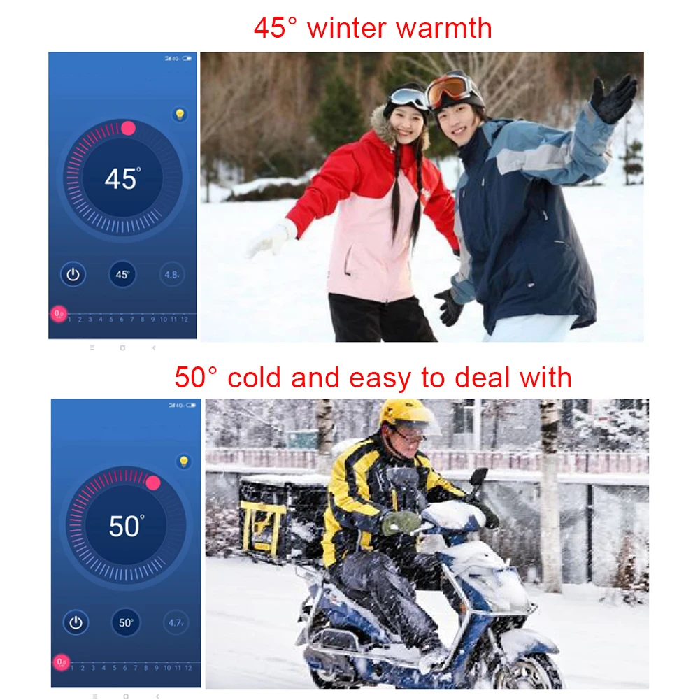 Мужской и женский жилет с подогревом, куртки для улицы, USB нагревательный жилет, теплая зимняя теплая одежда, приложение, Bluetooth, контроль температуры