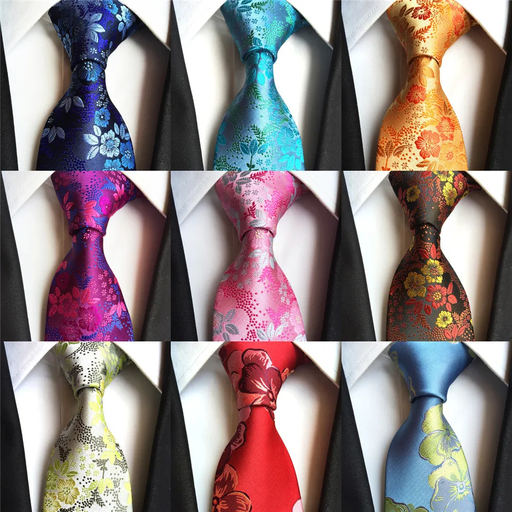 Новые классические галстуки с цветочным узором пейсли Королевского синего цвета