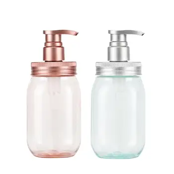 

2pcs 450ml Portable Soap Dispenser Plastic Refillable Pump Bottles Bathroom Dispenser For Liquid Soap Shampoo Big Mouth Lotion