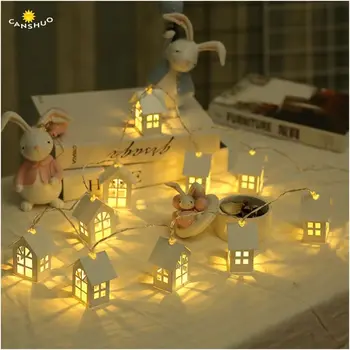 

LED Wood House Battery String Lights 3m 20LEDs Room Decor String light Wedding Party Holiday Christmas Fairy Lights Novelty Lamp