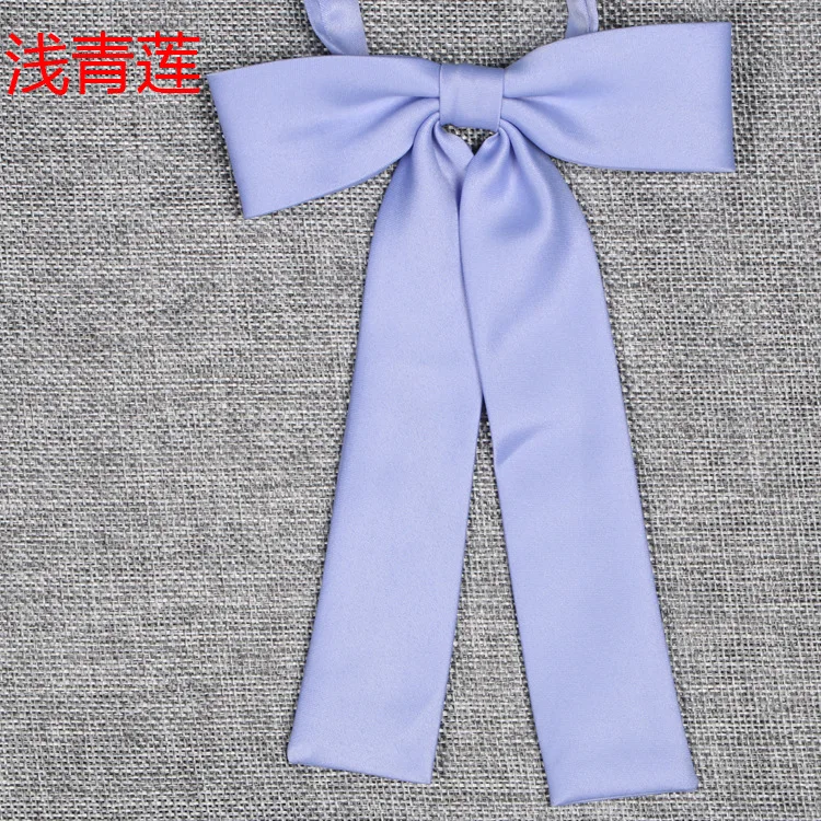 Японская школьная форма JK галстук-бабочка для девочек бабочка галстук сплошной цвет ленты Школьный костюм форма моряка аксессуары - Цвет: Blue