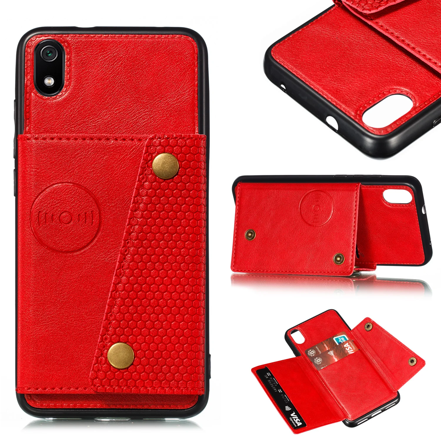 Складной чехол для карт, набор для Xiaomi Red rice 7A, роскошный кожаный крепкий держатель с магнитным креплением для Xiaomi K20 k20 Pro, чехол для телефона