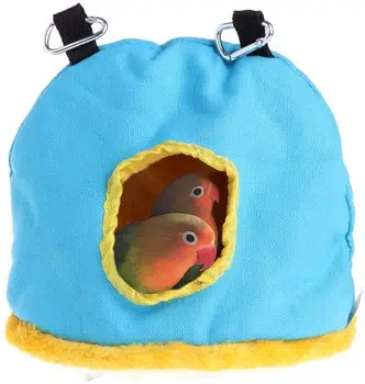 

Parrot Nest House Winter Warm Hanging Bed Cave for Budgie Parakeet Cockatiel Conure Lovebird Small Medium Birds Cage Perch