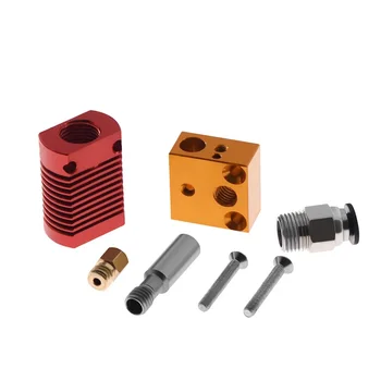 

12/24V Metal Hotend Extruder Kit 0.4mm Nozzle Aluminum Heating Block Silicone Sock 40W for Creality CR-10 CR-10S Ender 3/3 Pro