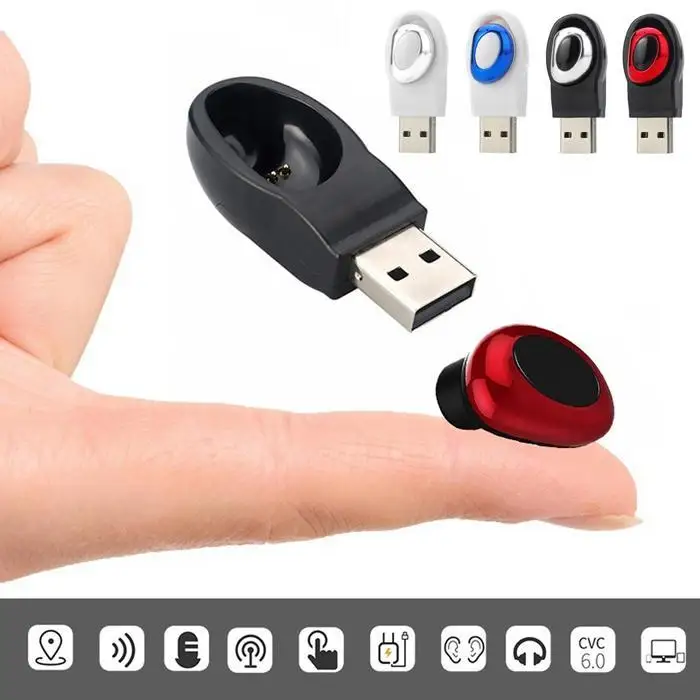 Невидимые Bluetooth наушники-вкладыши мини беспроводные наушники CVC шумоподавление стерео гарнитура TWS с зарядной подставкой