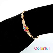 Цветок Сердце детские браслеты детские украшения крещение золотой браслет Bebe Pulseira Bracciali нарукавная повязка Bransoletka Bebek Bileklik B0929