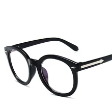 Тренд ретро очки Стрелка плоское зеркало женские ins дикие очки оправа Личность Восстановление лица без градусов очки для чтения