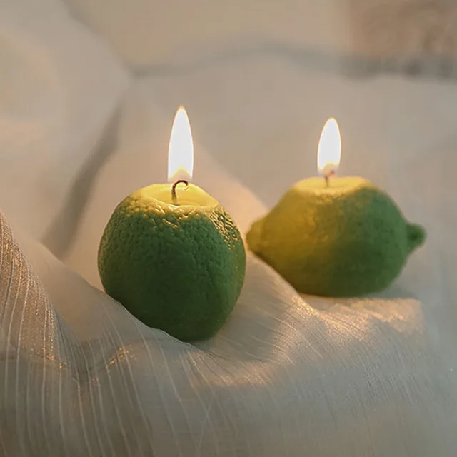 Versione coreana di INS candela profumata di cera di soia decorazione della casa puntelli fotografici brutto arancio con candele Decorative di limone Souvenir 6