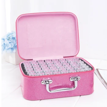 

Container Embroidery Box Jars Portable Beads Organizer Diamond Painting Storage Case Holder 96 Grids EVA Shockproof Accessories