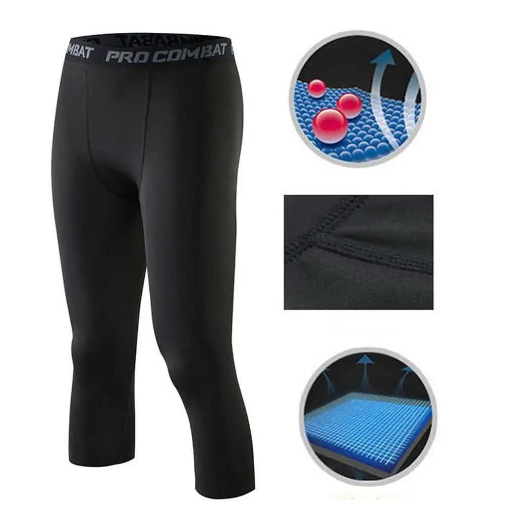 Compression Basketball Tights High Elastic Sports Soccer Pants Quick Dry Men Fitness Running Leggings Sports Tights Sportswear