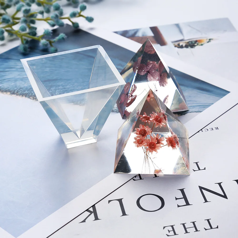 Пирамида силиконовая форма DIY Зеркало полная прозрачная жидкая энергия формочка «Башня» Кристалл эпоксидная смола, форма