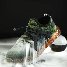 Chaussures De sécurité d'été pour hommes, baskets De travail avec embout en acier