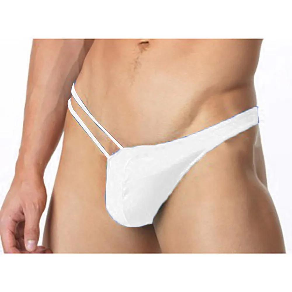 

Men Sexy Panties Ice Silk Underpants Underwear Thong Lingerie G String Big Pouch Jockstrap Straps Waist T-back Tanga Hombre