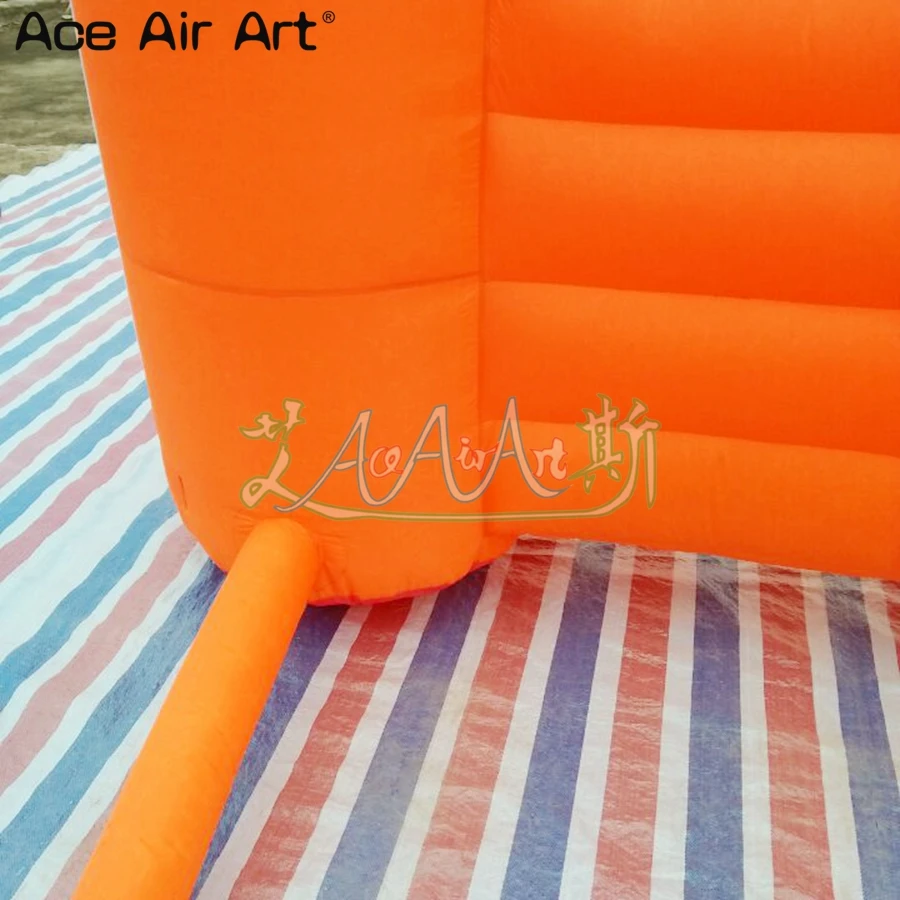 Inflatable Arch Gate Start Finish Line Archway with Sticker Box for Advertising, 4 Legs