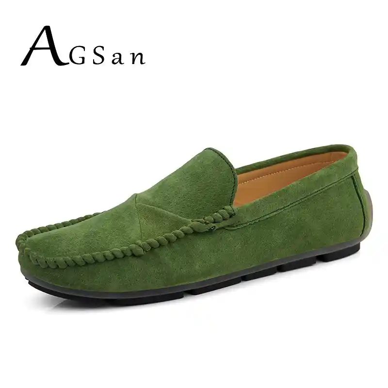 green moccasins mens